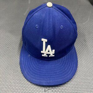 Authentic Los Angeles Dodgers New Era 59Fifty Blue Fitted Baseball Cap Mlb Class